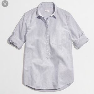 J Crew Oxford Blue Stripes Size S
